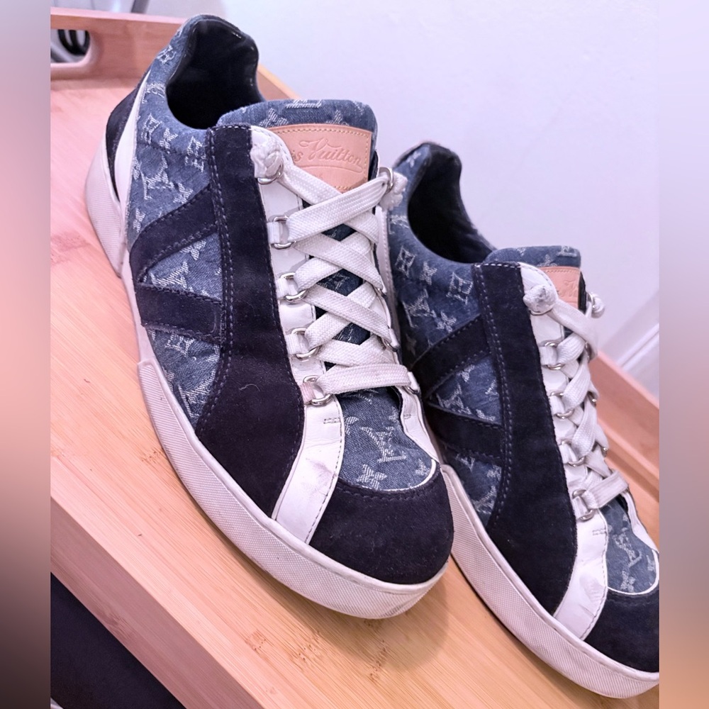 Louis Vuitton Men's Monogram Denim Sneakers